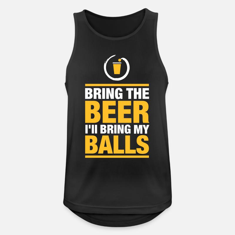Bier Pong Bier bringen - Männer Tank Top atmungsaktiv - Schwarz