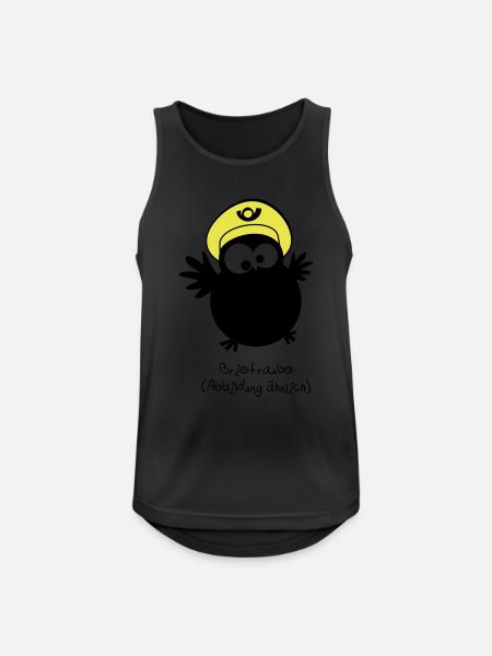 EULE // Brieftaube (Abbildung ähnlich) - Männer Tank Top atmungsaktiv - Schwarz