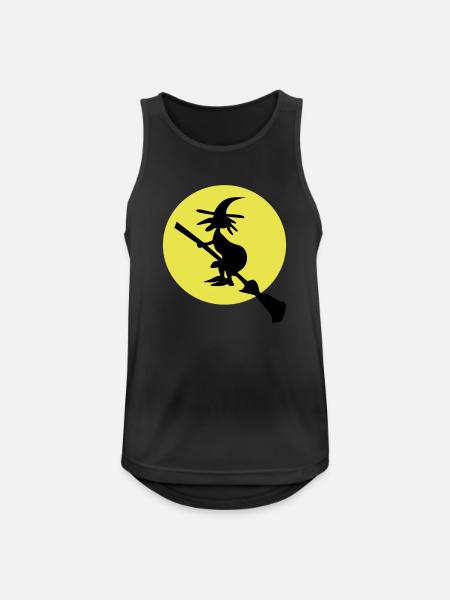 witch and full moon - Men's Breathable Tank Top - black