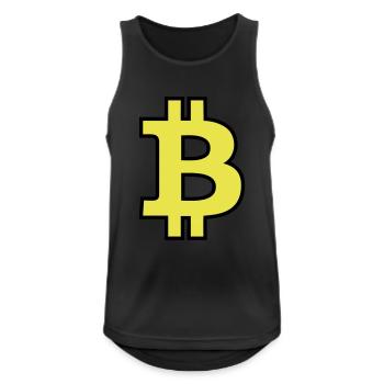 Bitcoin Satoshi Nakamoto - Männer Tank Top atmungsaktiv - Schwarz - Vorne - Nick (188cm)