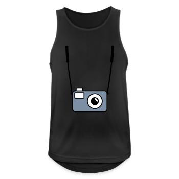 camera - Men's Breathable Tank Top - black - Front - Nick (188cm)