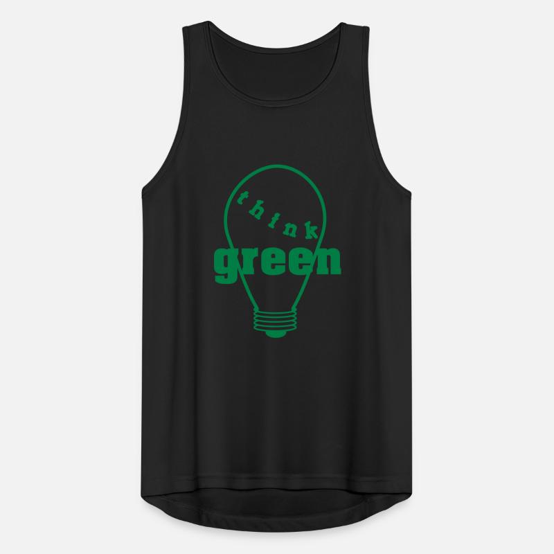 Think Green! einfarbig Männer Tank Top atmungsaktiv