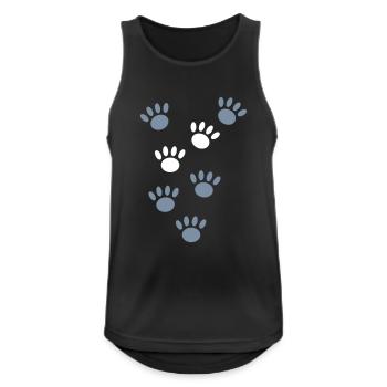 Dog paws - Men's Breathable Tank Top - black - Front - Nick (188cm)