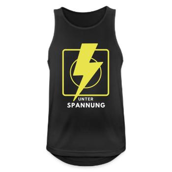 Elektriker Elektroniker Strom Spannung Geschenk - Männer Tank Top atmungsaktiv - Schwarz - Vorne - Nick (188cm)