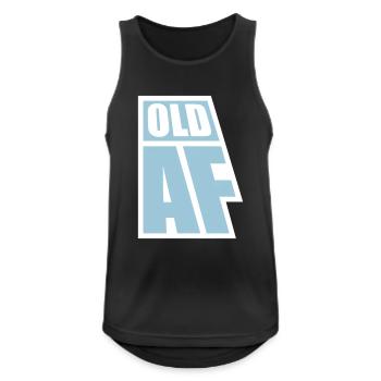 old AF Text Logo - Männer Tank Top atmungsaktiv - Schwarz - Vorne - Nick (188cm)