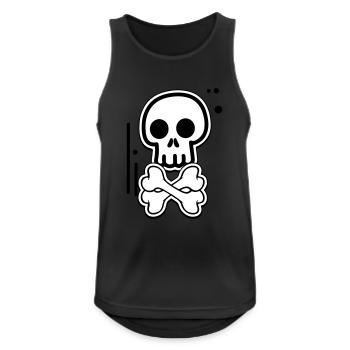 Comic Pirate Skull - Men's Breathable Tank Top - black - Front - Nick (188cm)