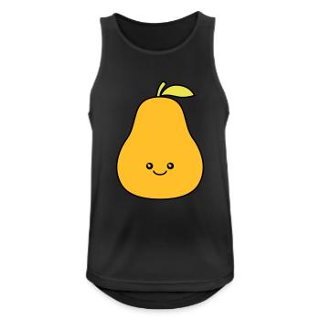birne comic - Männer Tank Top atmungsaktiv - Schwarz - Vorne - Nick (188cm)