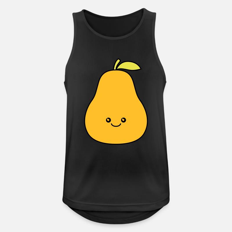 birne comic - Männer Tank Top atmungsaktiv - Schwarz