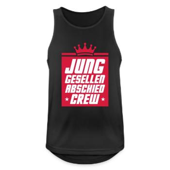 Junggesellen Abschied Crew - Männer Tank Top atmungsaktiv - Schwarz - Vorne - Nick (188cm)