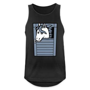 Horse Stable Pony Horse Peeps Cute - Men's Breathable Tank Top - black - Front - Nick (188cm)