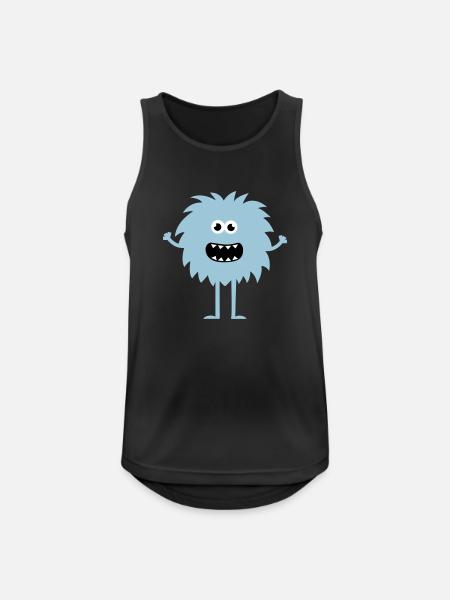 Funny Cute Monster - Men's Breathable Tank Top - black