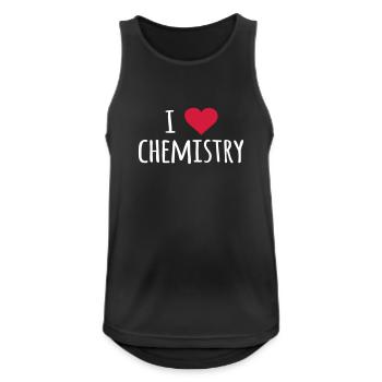 J’aime Chimie Chimiste Professeur de chimie Idée cadeau - Débardeur respirant Homme - noir - Devant - Nick (188cm)