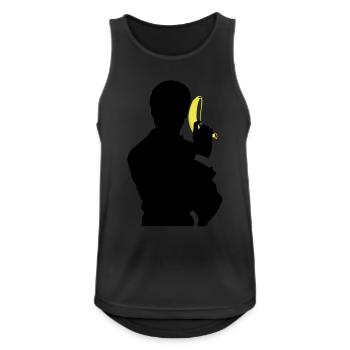 Agent BANANA - Débardeur respirant Homme - noir - Devant - Nick (188cm)