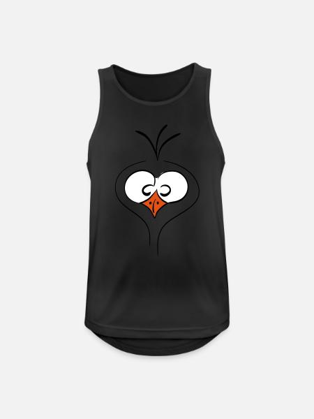 lustiger vogel - Männer Tank Top atmungsaktiv - Schwarz