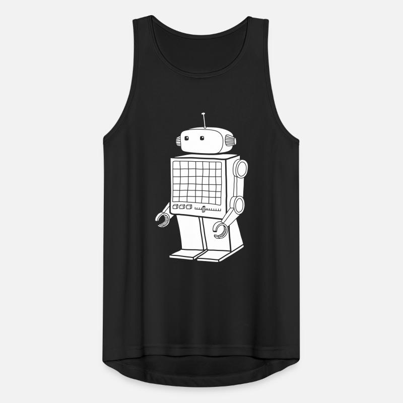 Retro Roboter – Vintage KI Android Design Männer Tank Top atmungsaktiv