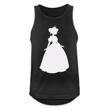 Prinzessin Silhouette im Ballkleid - Männer Tank Top atmungsaktiv - Schwarz - Vorne - Nick (188cm)