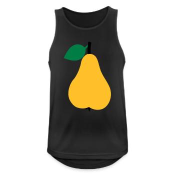 Birne - Männer Tank Top atmungsaktiv - Schwarz - Vorne - Nick (188cm)