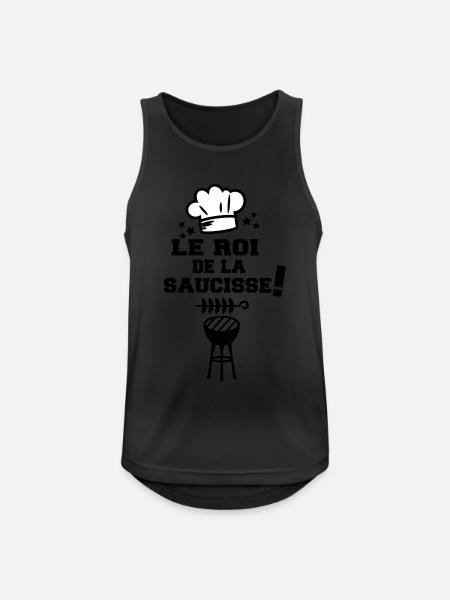 roi de la saucisse - Débardeur respirant Homme - noir
