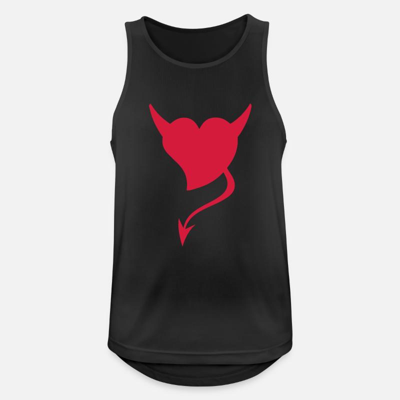 Devil Heart - Men's Breathable Tank Top - black