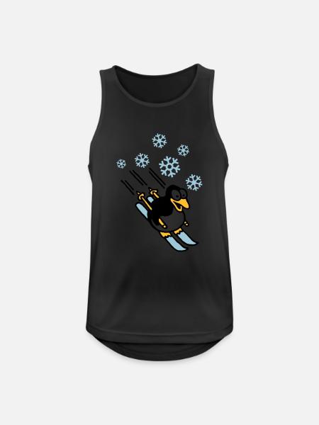 pinguin_ski_022011_h_3c - Männer Tank Top atmungsaktiv - Schwarz