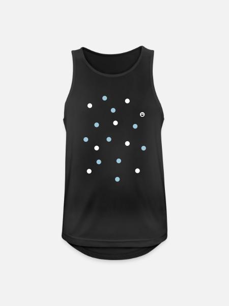 smiley and confetti - Männer Tank Top atmungsaktiv - Schwarz