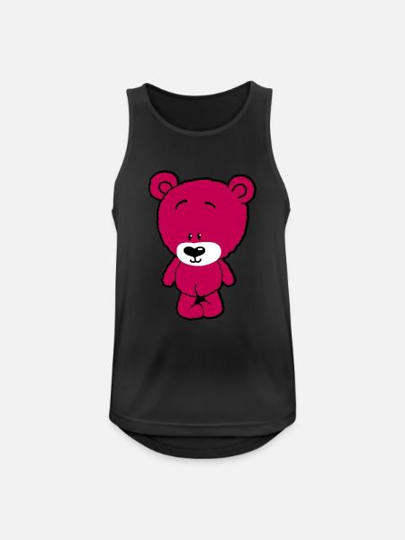 Cute Bear - Men's Breathable Tank Top - black