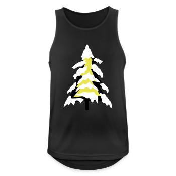 neige froide sapin de Noël sapin sapin étoiles - Débardeur respirant Homme - noir - Devant - Nick (188cm)