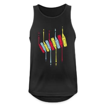 Crayons Gouttes Cool Design - Débardeur respirant Homme - noir - Devant - Nick (188cm)