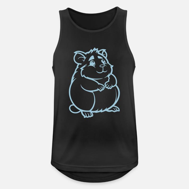 hamster comic tier - Männer Tank Top atmungsaktiv - Schwarz