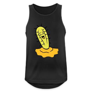 Laughing Cactus Cacti Face Prickly Desert - Men's Breathable Tank Top - black - Front - Nick (188cm)
