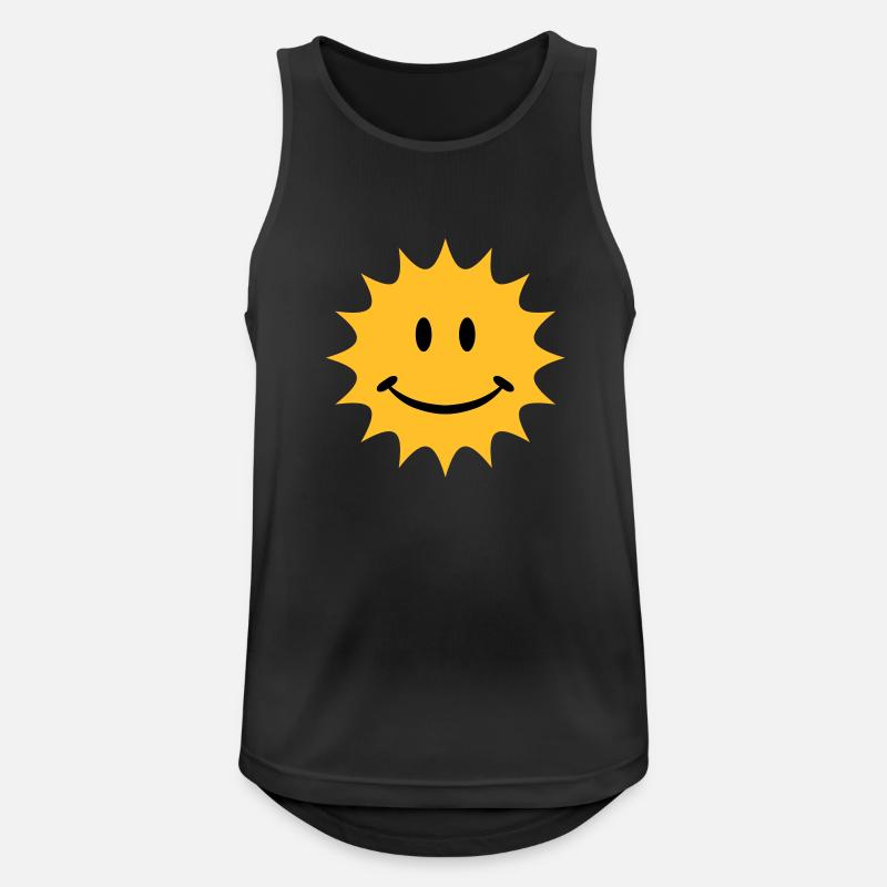 sun - Männer Tank Top atmungsaktiv - Schwarz