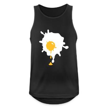 Laufendes spiegelei - V2 - Männer Tank Top atmungsaktiv - Schwarz - Vorne - Nick (188cm)