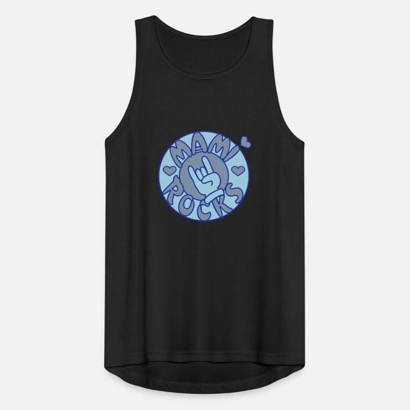 mami rocks (Kreis, 3c) Männer Tank Top atmungsaktiv