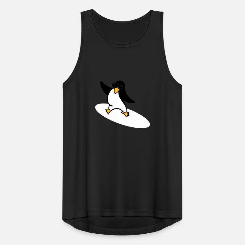 Pingouin surfeur / Surfer Penguin (3c) Débardeur respirant Homme