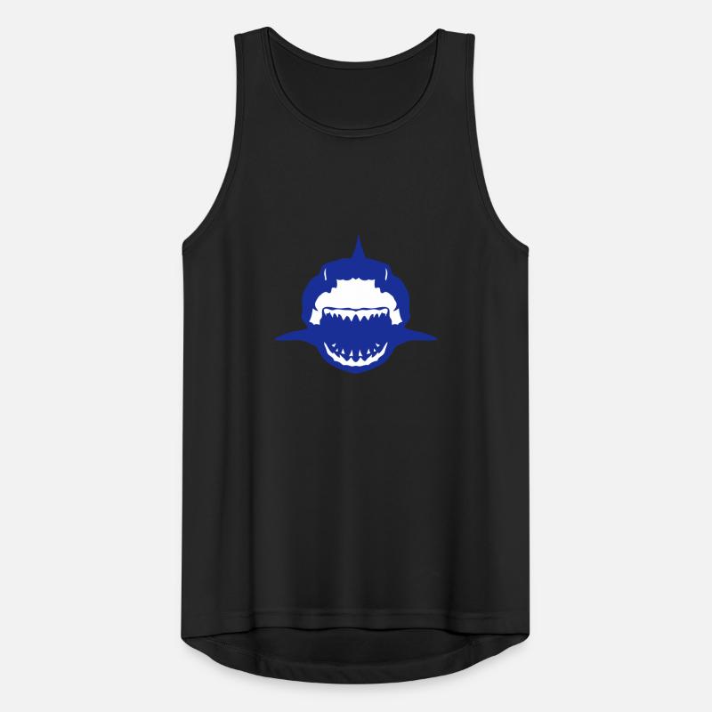 requin dent shark gueule ouverte 1504 Débardeur respirant Homme