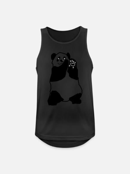 panda - Débardeur respirant Homme - noir