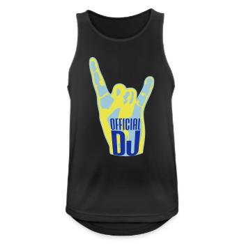Official DJ Music Heavy Metal Horns Hand Gesture - Men's Breathable Tank Top - black - Front - Nick (188cm)