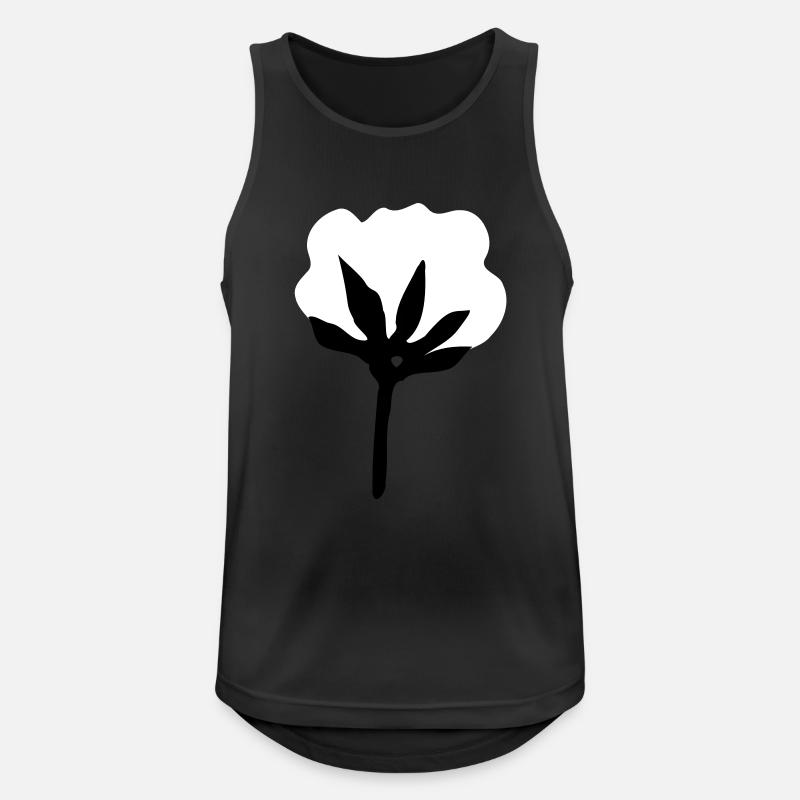 Baumwolle - Männer Tank Top atmungsaktiv - Schwarz