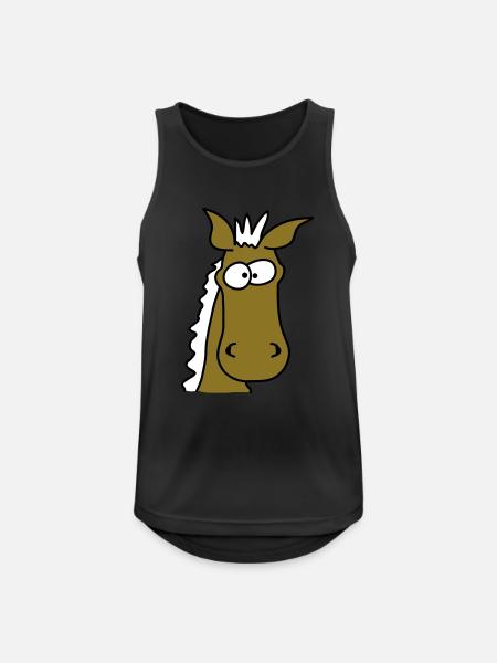 Funny Comic Horse - Men's Breathable Tank Top - black