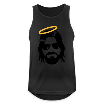 Holy Jesus - Männer Tank Top atmungsaktiv - Schwarz - Vorne - Nick (188cm)