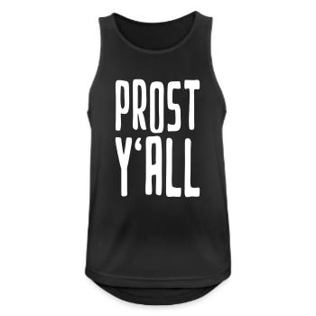 Prost Y'all! - Männer Tank Top atmungsaktiv - Schwarz - Vorne - Nick (188cm)