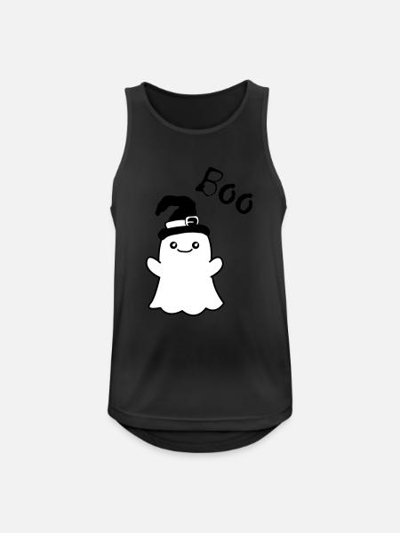Funny Ghost Boo - Men's Breathable Tank Top - black
