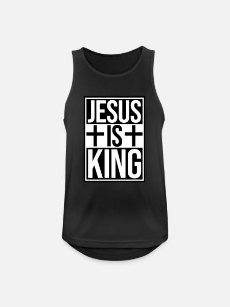 jesus is king quote - Men's Breathable Tank Top - black