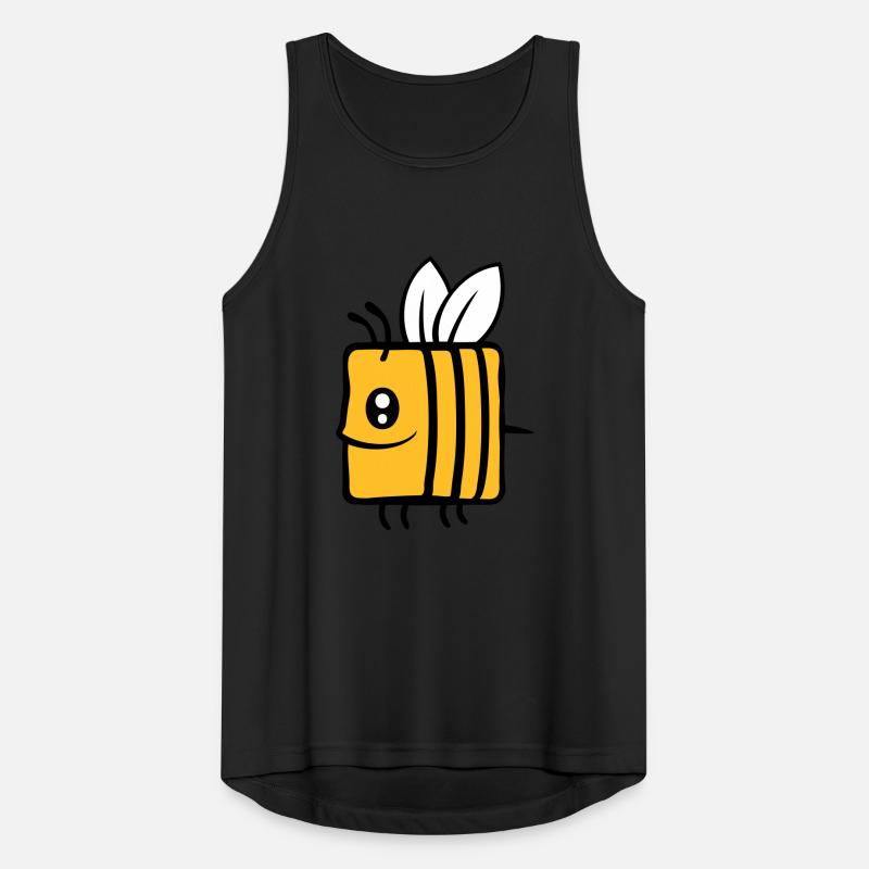 Square little cute bee Men's Breathable Tank Top