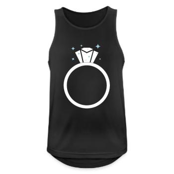 Diamant Ehering - Männer Tank Top atmungsaktiv - Schwarz - Vorne - Nick (188cm)