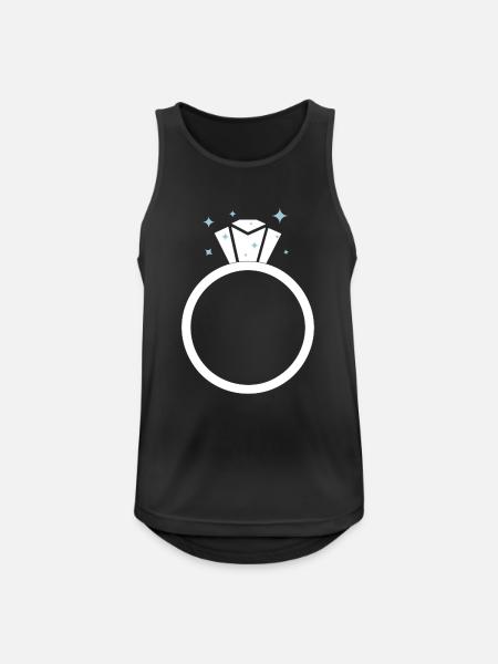 Diamond Wedding ring - Men's Breathable Tank Top - black