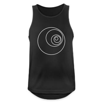 Golden ratio circles / Fibonacci Circles - Men's Breathable Tank Top - black - Front - Nick (188cm)