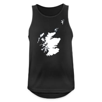 Schottland Karte - Männer Tank Top atmungsaktiv - Schwarz - Vorne - Nick (188cm)