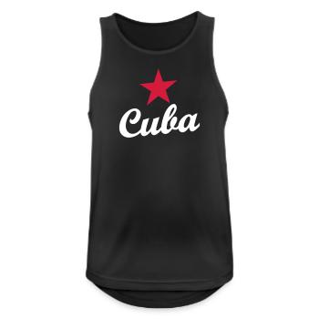 CUBA OLD SCHOOL - Débardeur respirant Homme - noir - Devant - Nick (188cm)