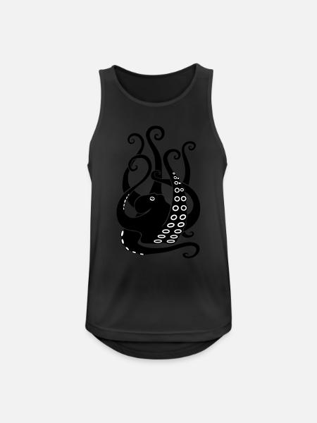 octopus squid cuttlefish scuba diving diver - Men's Breathable Tank Top - black
